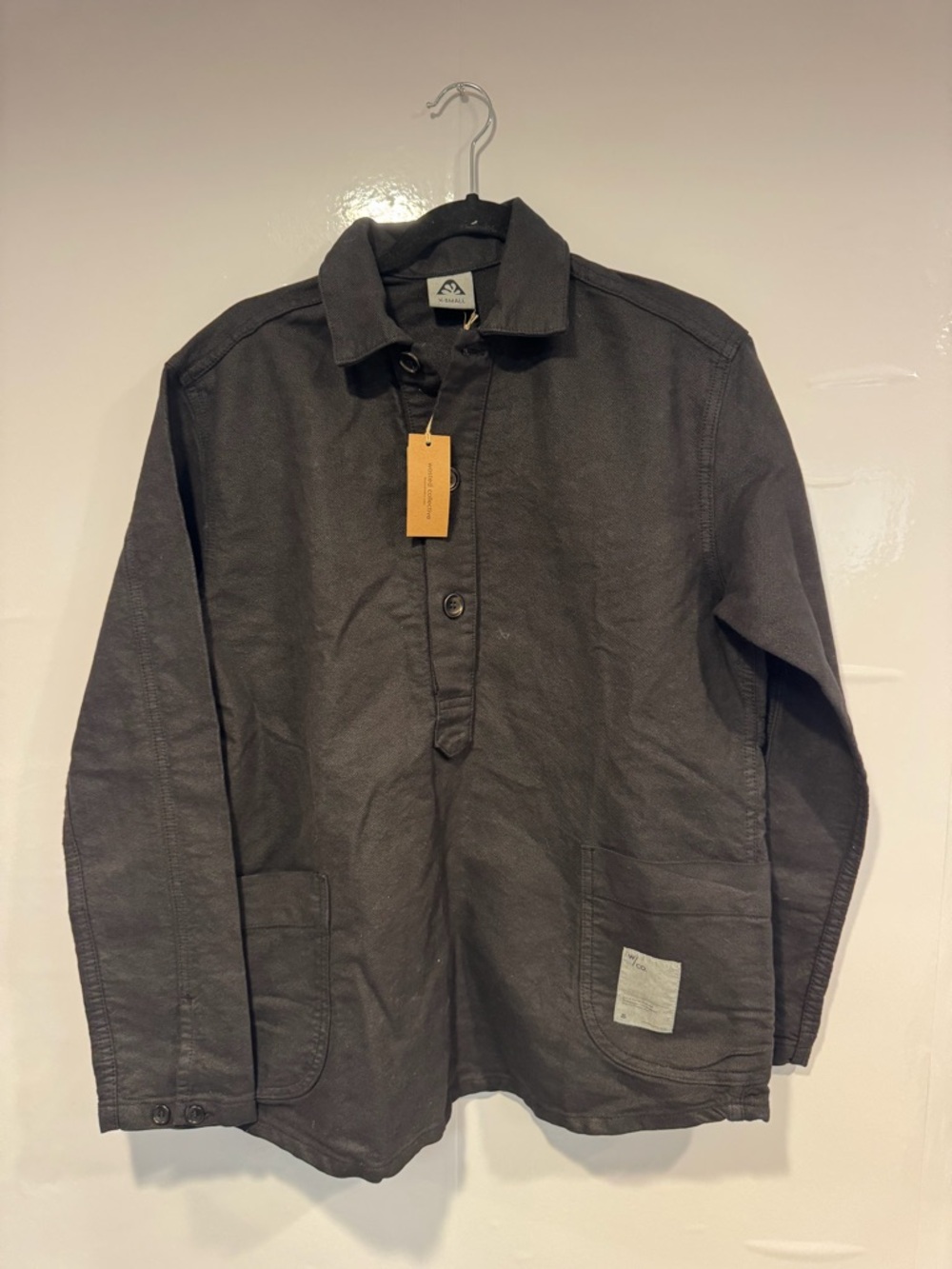 Black‎ half button NWT Wasted Collective denim jacket